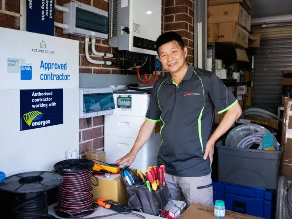 Electrician next to his tools | Featured image for the Brisbane Electricians home page of Sune Electrical